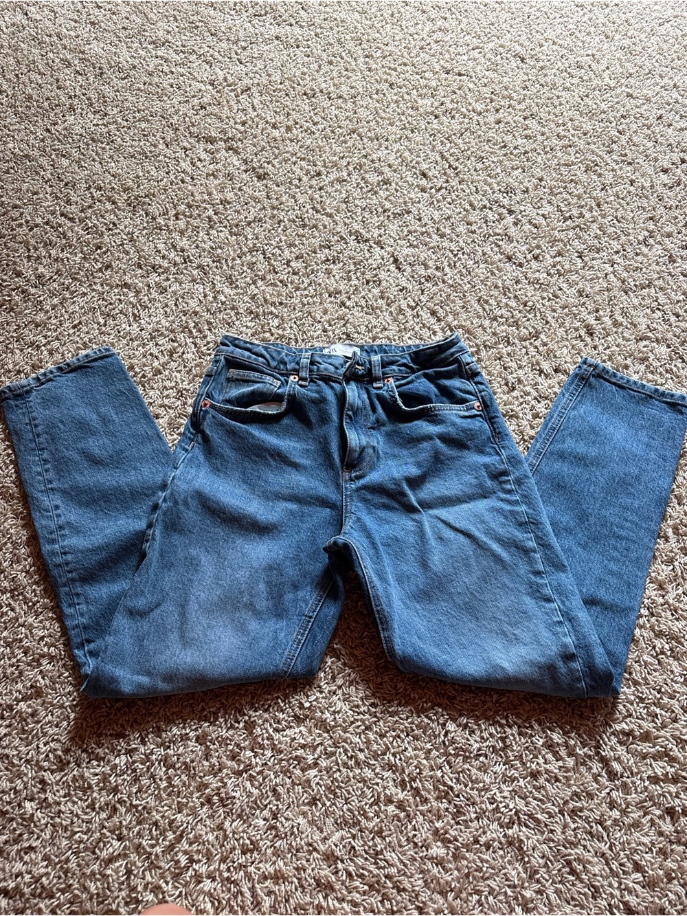 Zara Medium Blue Boyfriend Jeans